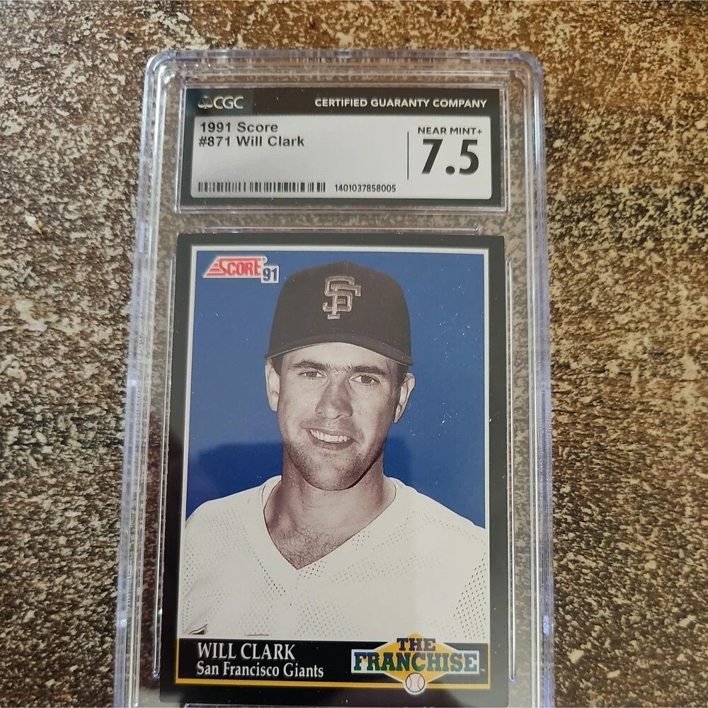 Will Clark Card 1991 Score #871 CGC 7.5 NM, San Francisco Giants